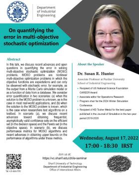 وبینار‌ بین‌المللی On quantifying the error in multi-objective stochastic optimization